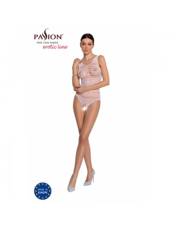 body sexy en maille blanc bs086 de marque polonaise passion lingerie