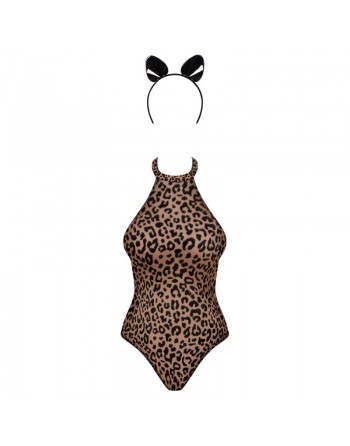 body leocatia en imprimé animal de la marque de lingerie obsessive