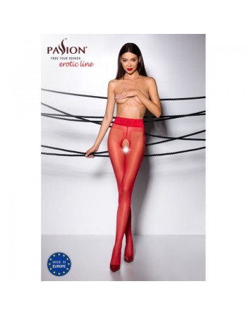 collants ouverts rouge ti001r de la marque de lingerie sexy passion
