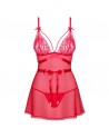 babydoll lovlea rouge de la marque de lingerie sexy obsessive