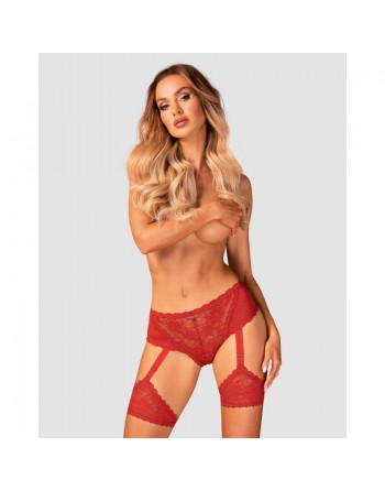  lingerie belovya culotte jarretière rouge