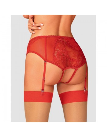 lingerie dagmarie culotte jarretière rouge