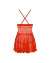 babydoll et string rouge de la collection obsessibe 838