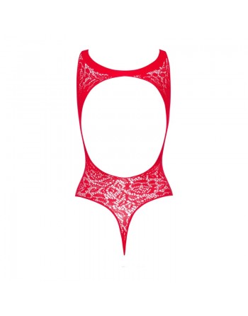 lingerie sexy b120 body rouge ouvert d'obsessive