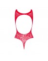 lingerie sexy b120 body rouge ouvert d'obsessive