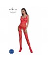 bodystocking ecologique sexy en resille rouge eco bs005 de la marque polonaise passion lingerie