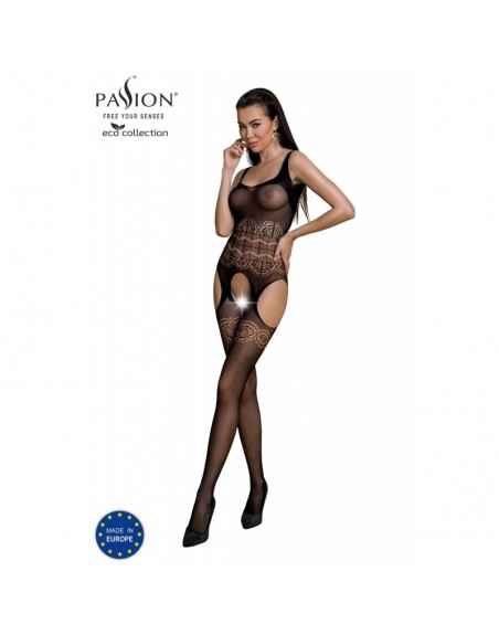 bodystocking ecologique sexy en resille noire eco bs005 de la marque polonaise passion lingerie